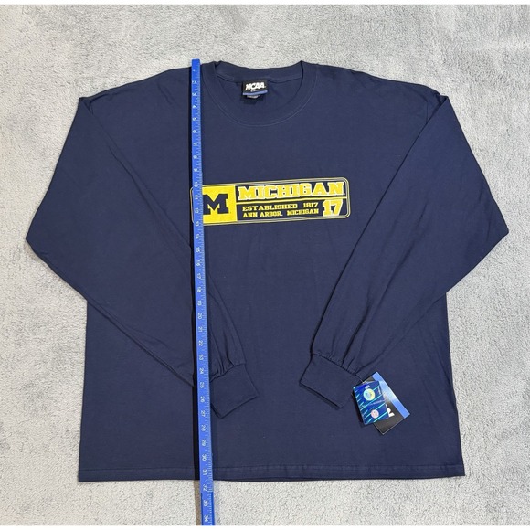 Vintage Michigan Wolverines NCAA by Ka Inc Long Sleeve Tee Sweatshirt Men's 2XL - Picture 2 of 8